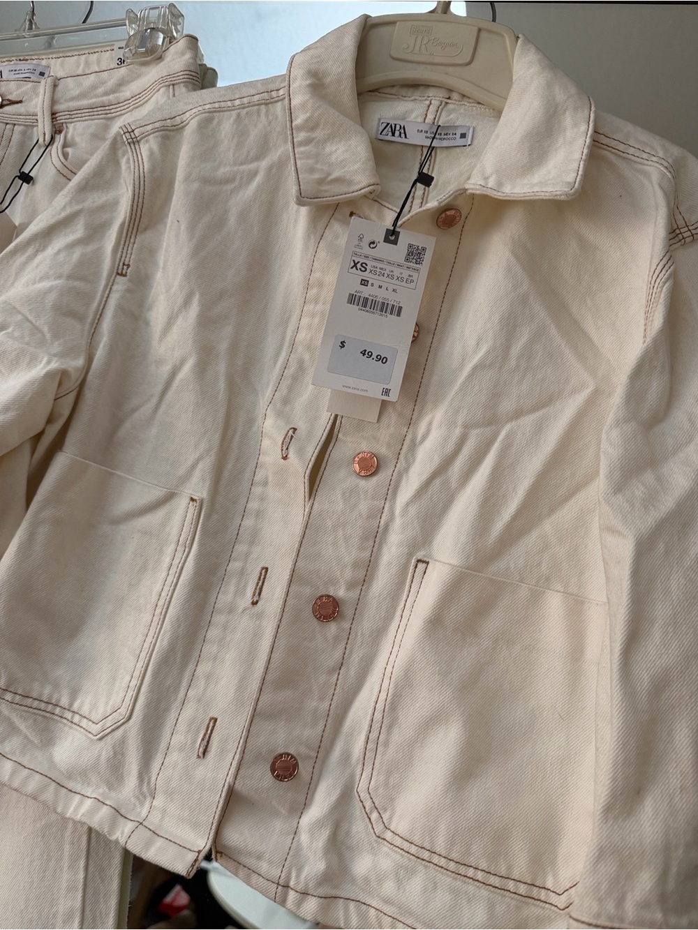 Zara Denim Jacket Pants set! Size XS! BNWT! - Picture 3 of 5